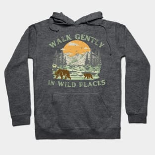 Lispe Walk Gently in Wild Places Outdoors Forest Hoodie